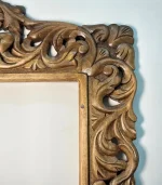 Maraş El Oyma Ceviz Ahşap Dresuar ve Ayna Seti 85x45x85 cm | El Yapımı Dekoratif Dresuar - Görsel 5