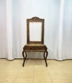 Maraş El Oyma Ceviz Ahşap Dresuar ve Ayna Seti 85x45x85 cm | El Yapımı Dekoratif Dresuar - Görsel 6