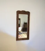 Maraş El Oyma Hayat Ağacı Büyük Boy Ayna – 162x73,5 cm Ceviz Ahşap Boy Aynası | Duvar Tipi Ayna - Görsel 3