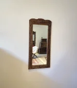 Maraş El Oyma Hayat Ağacı Büyük Boy Ayna – 162x73,5 cm Ceviz Ahşap Boy Aynası | Duvar Tipi Ayna - Görsel 4