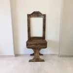 Maraş El Oyma Hayat Ağacı Dresuar – 80x45x85 cm Ayna Dahil Ceviz Ahşap Dresuar Takımı