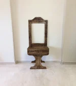 Maraş El Oyma Hayat Ağacı Dresuar – 80x45x85 cm Ayna Dahil Ceviz Ahşap Dresuar Takımı