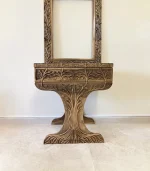 Maraş El Oyma Hayat Ağacı Dresuar – 80x45x85 cm Ayna Dahil Ceviz Ahşap Dresuar Takımı - Görsel 2