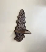 Maraş El Oyma Büyük Ceviz Kavukluk – 66x30x25.5 cm Duvara Monte Dekoratif Raf - Görsel 3