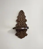 Maraş El Oyma Ceviz Ağacı Kavukluk – 44x21x17.5 cm Duvar Tipi Dekoratif Raf