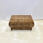 Maraş El Oyma Ceviz Ahşap Çeyiz Sandığı –Ahşap Sandık- 95x50x54 cm | Hayat Ağacı Model