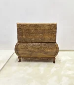 Maraş El Oyma Ceviz Ahşap Çeyiz Sandığı –Ahşap Sandık- 95x50x54 cm | Hayat Ağacı Model - Görsel 6