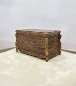 Maraş El Oyma Ceviz Ahşap Çeyiz Sandığı – 95x50x60 cm Büyük Boy Sandık | Ece Natural Model - Görsel 2