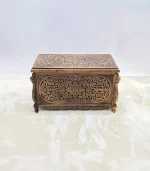 Maraş Çeyiz Sandığı %100 Orijinal Ceviz Ağacı 95x50x60 Ahşap Sandık - Meriç Eskitme